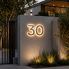 LED Illuminated Metal Street Number Sign