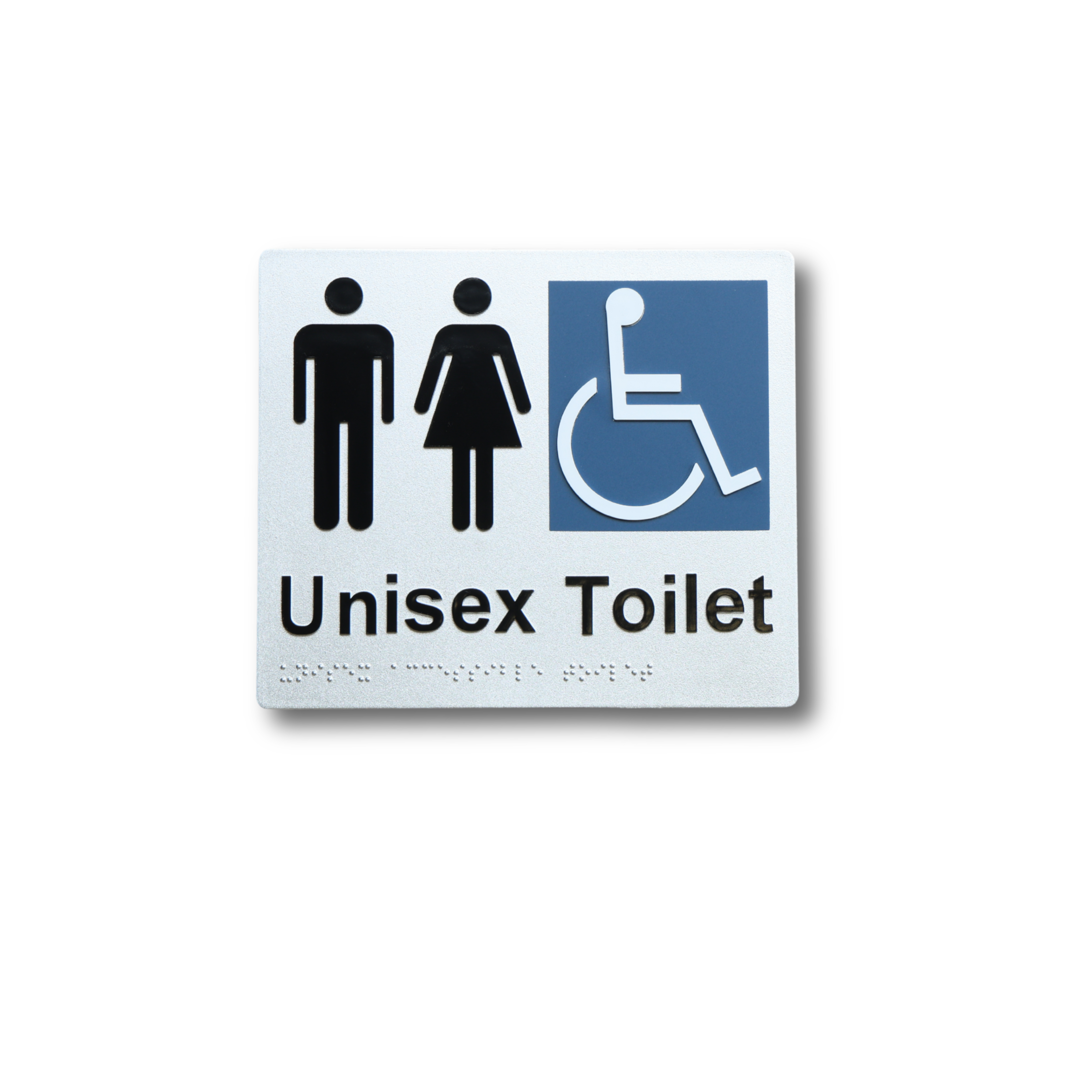 Braille Unisex Accessible Toilet Sign