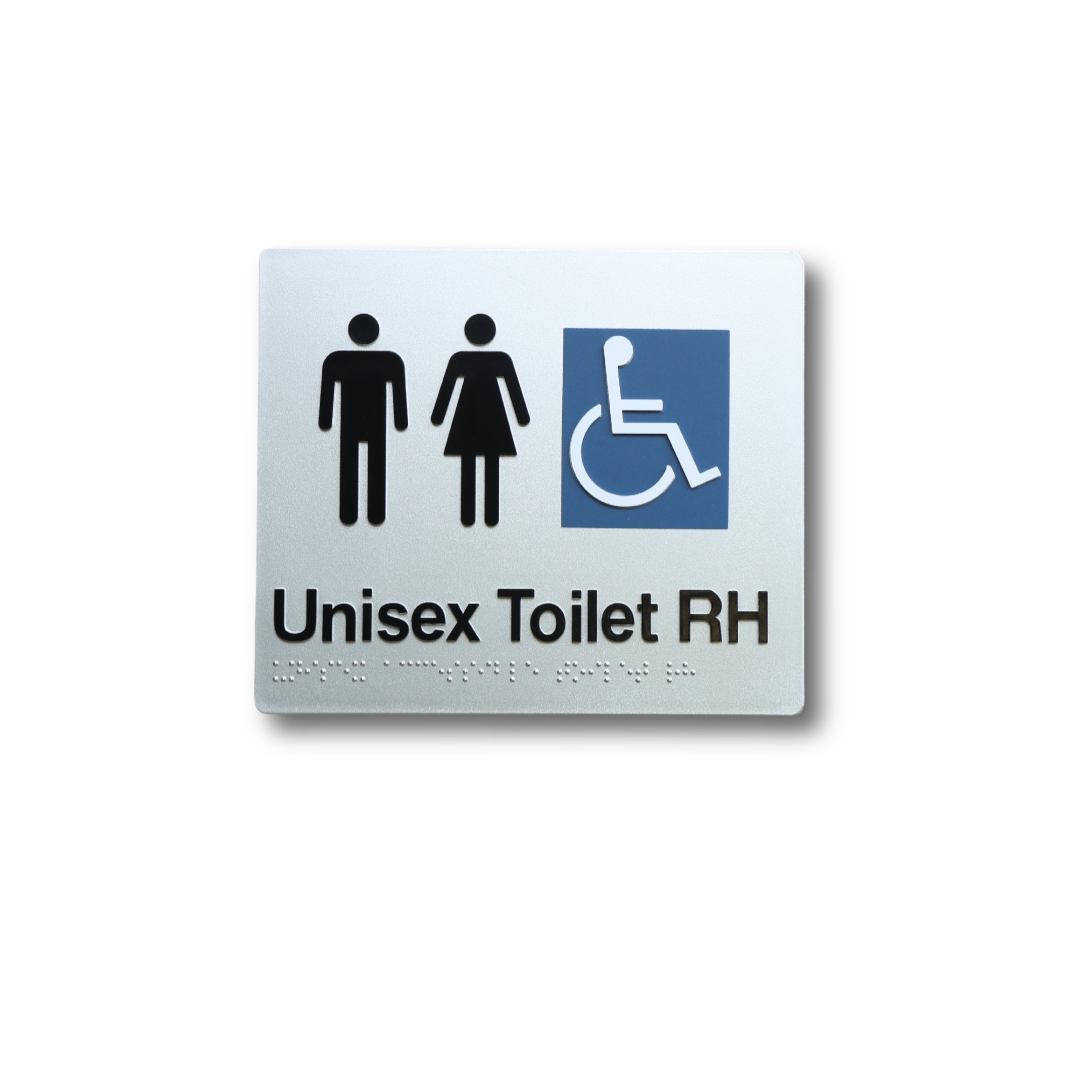 Braille Unisex Accessible Toilet (RH) Sign
