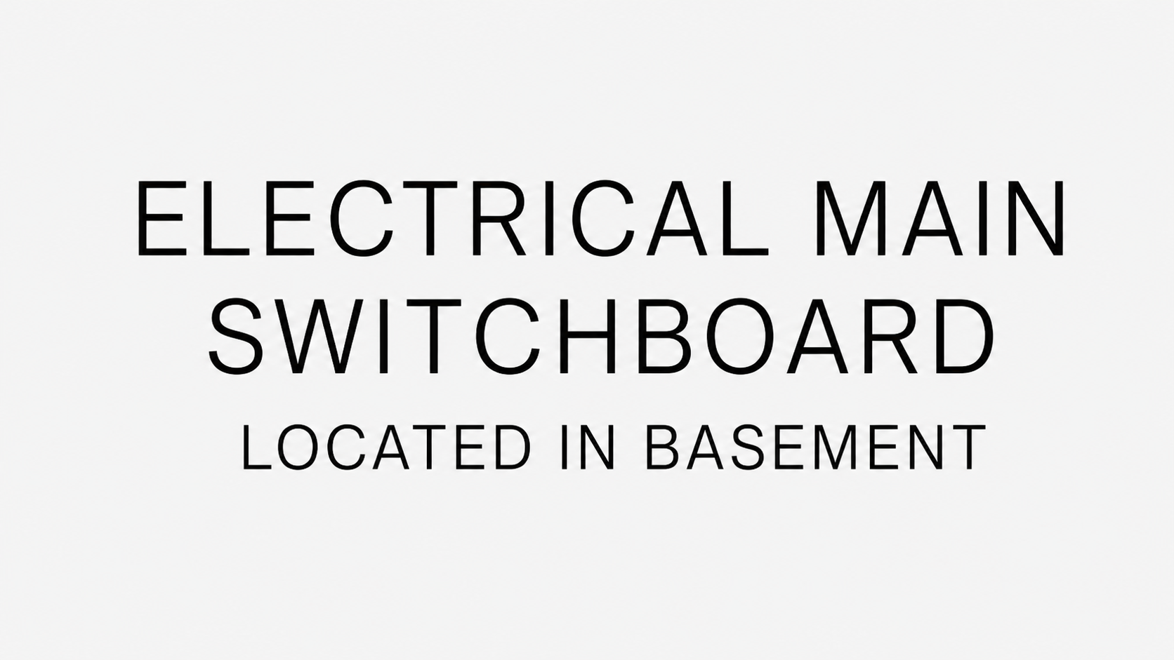 ELECTRICAL MAIN SWITCHBOARD BASEMENT