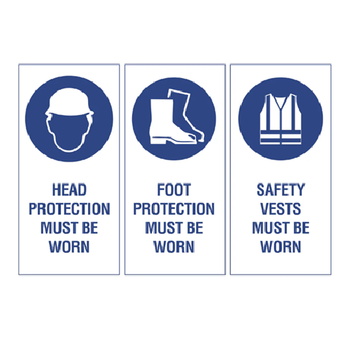 Mandatory Sign - Head & Foot Protection Must Be Worn