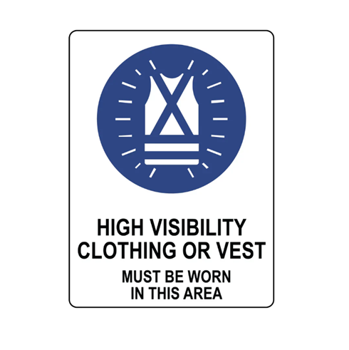 Mandatory Sign - High Visibility Clothing/Vest Must Be Worn