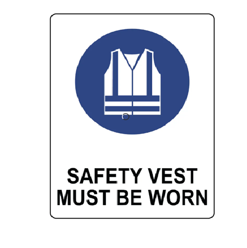 Mandatory Sign - Safety Vest Must Be Worn