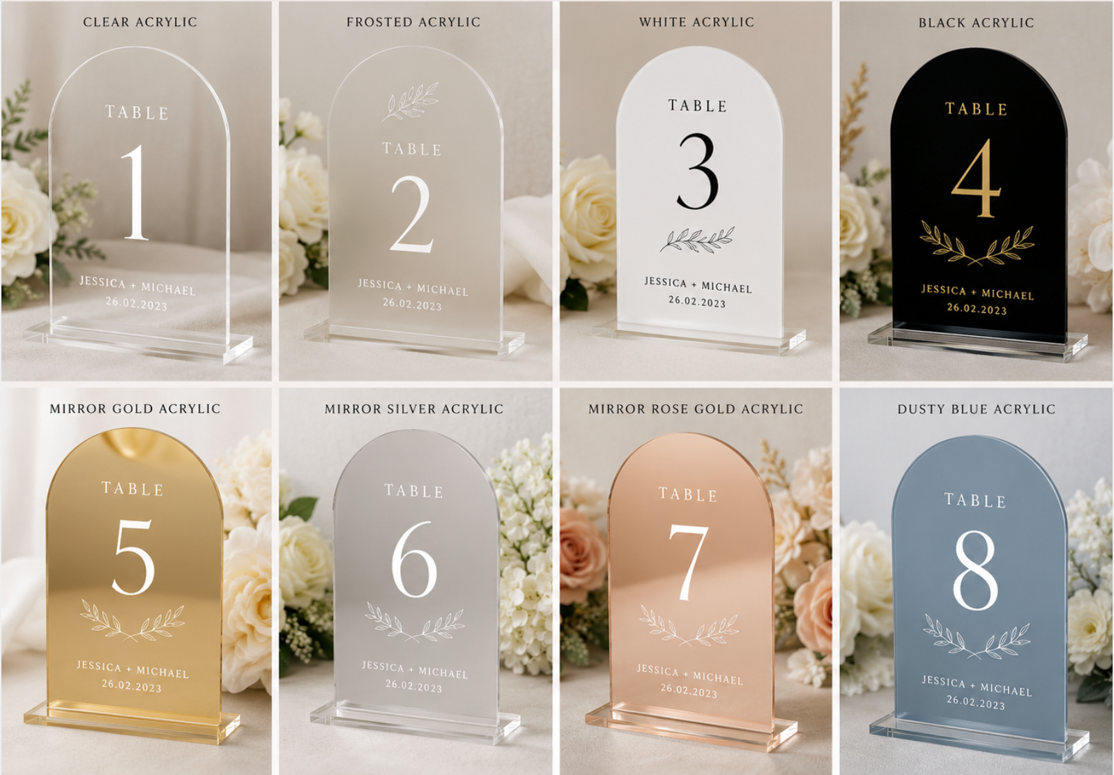 Wedding & Event Table Numbers