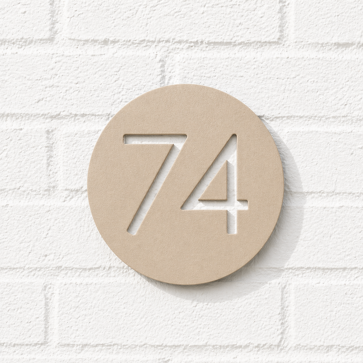 Circle House Number Sign
