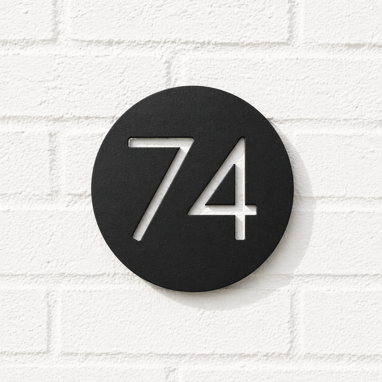 Circle House Number Sign