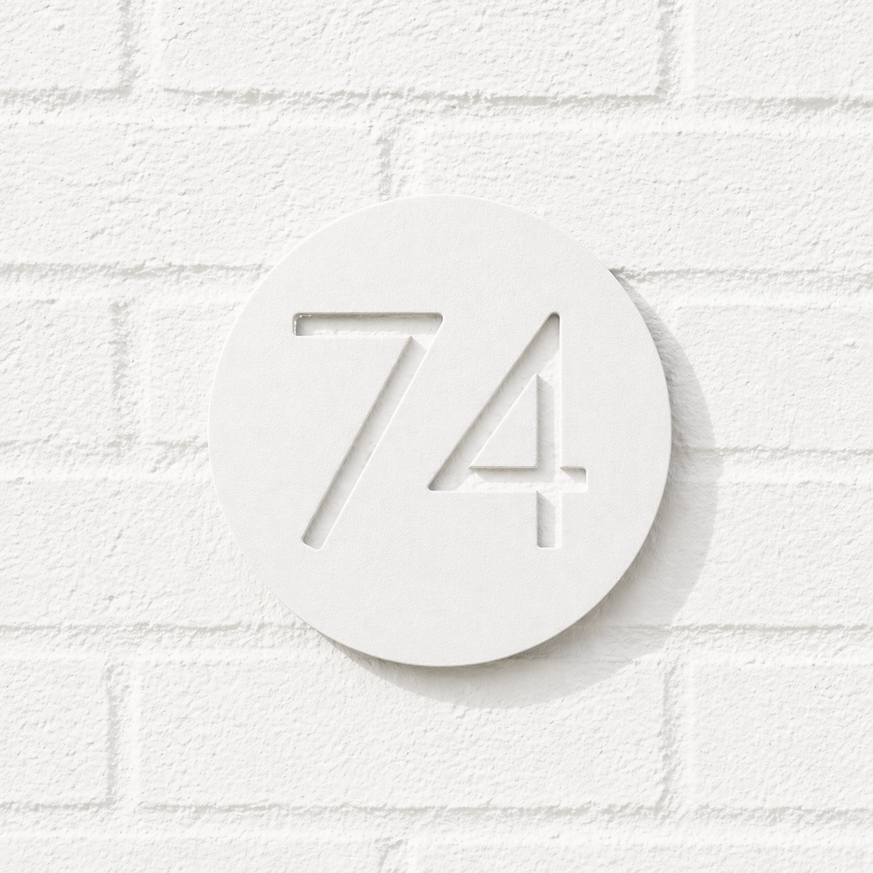 Circle House Number Sign