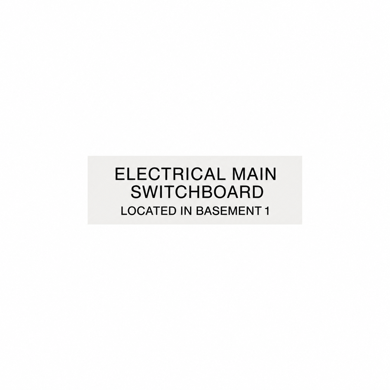 ELECTRICAL MAIN SWITCHBOARD BASEMENT 1