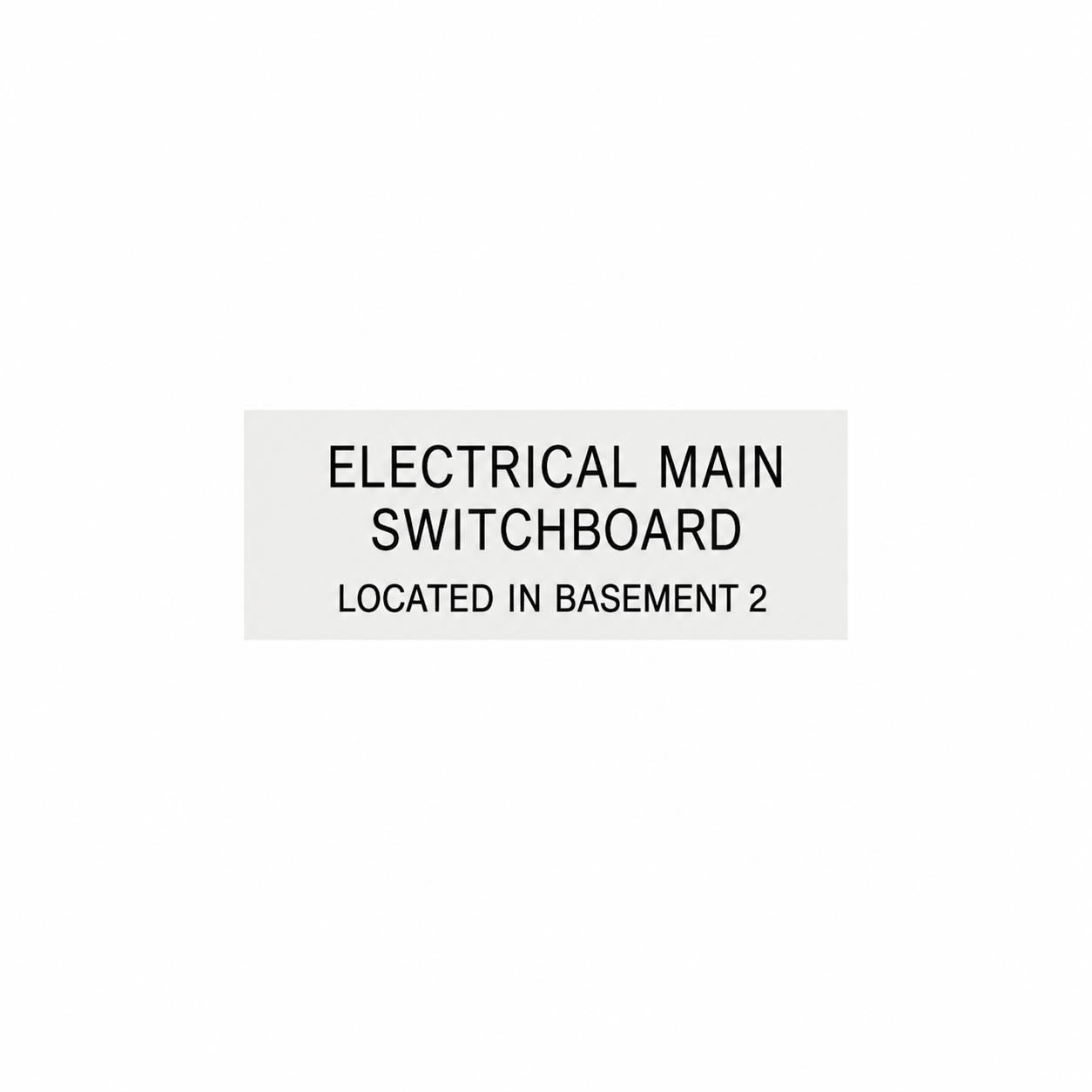 ELECTRICAL MAIN SWITCHBOARD BASEMENT 2