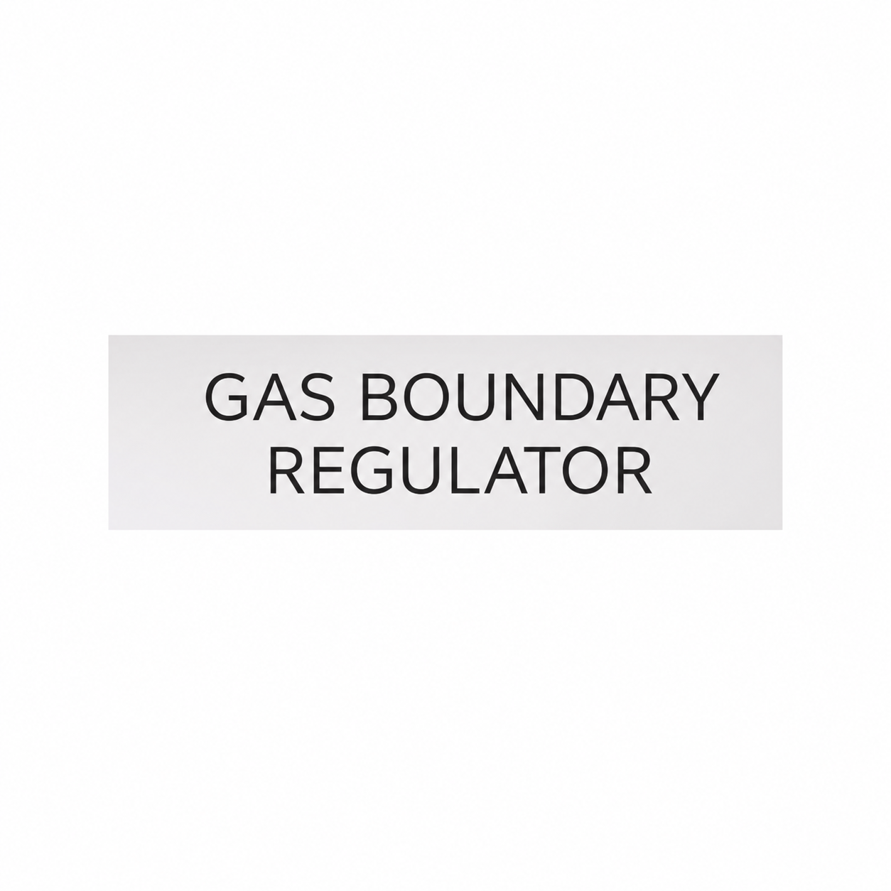 GAS BOUNDARY REGULATOR