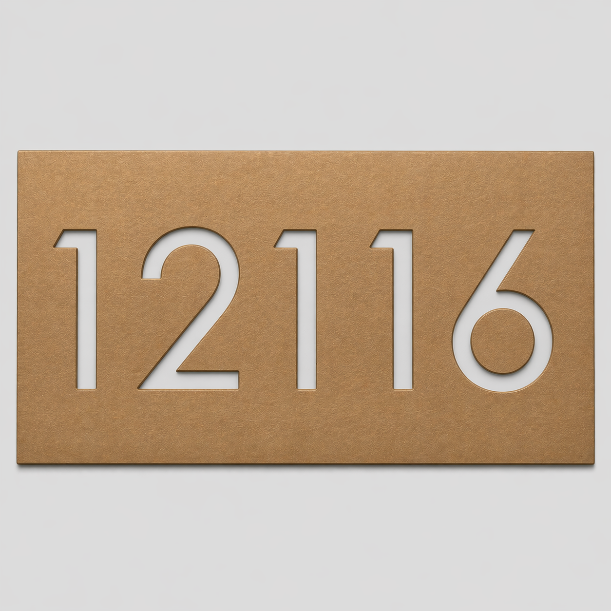 Rectangle House Number Sign