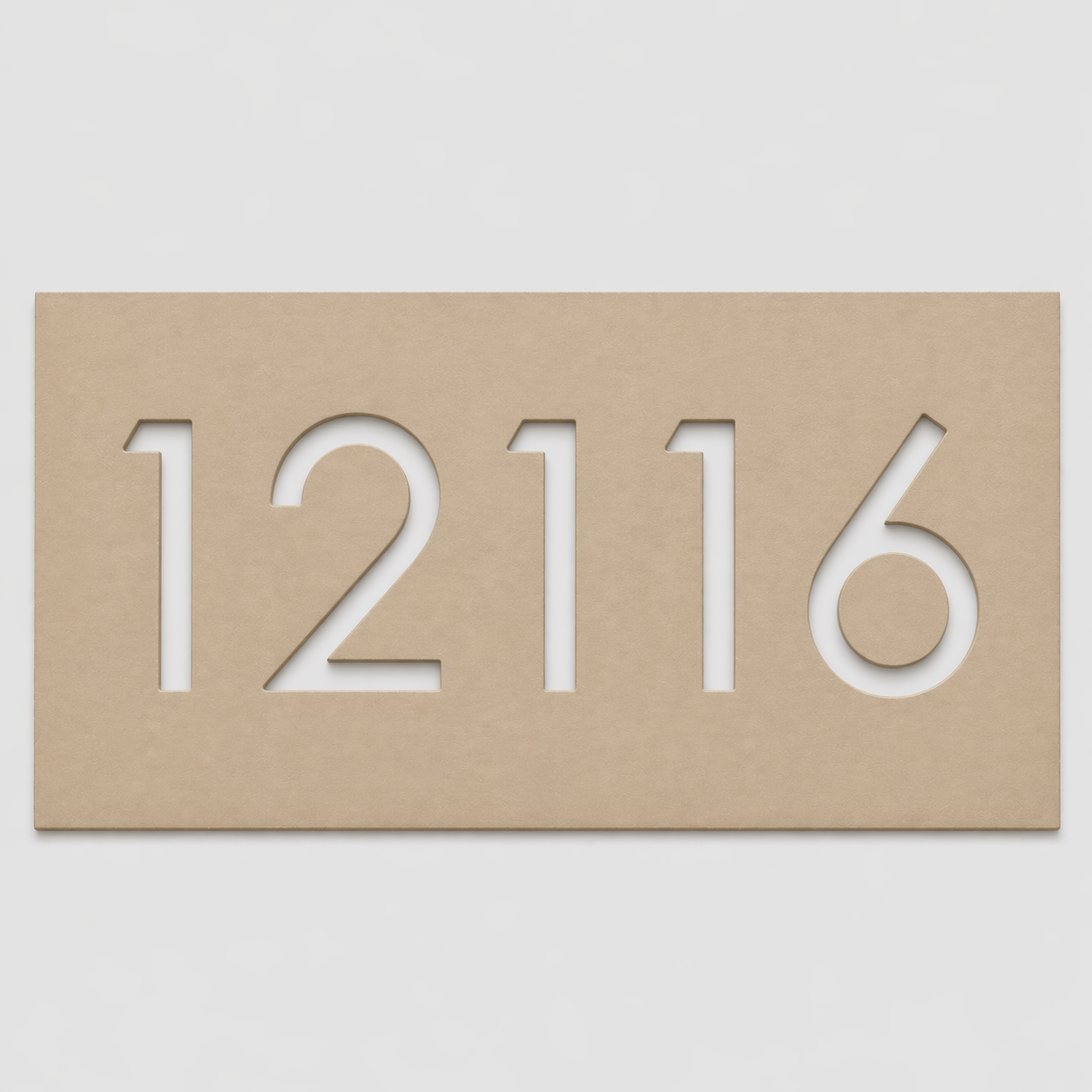Rectangle House Number Sign