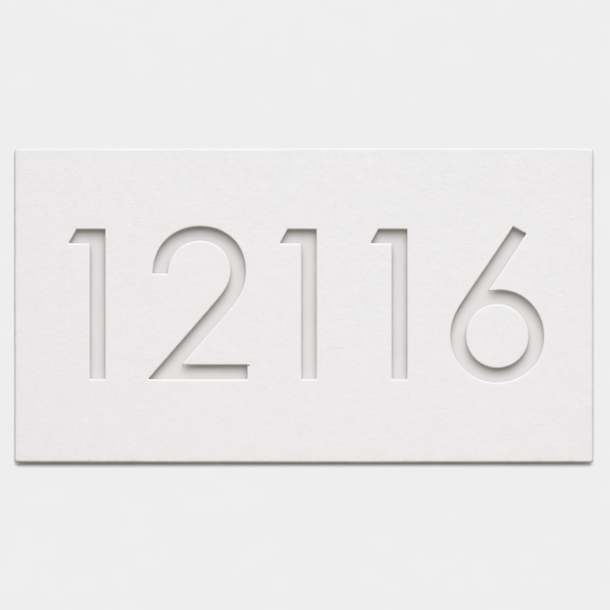 Rectangle House Number Sign