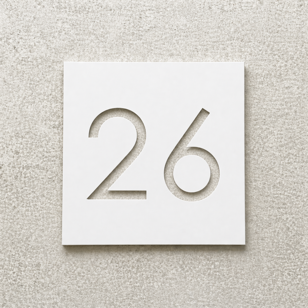 Square House Number Sign