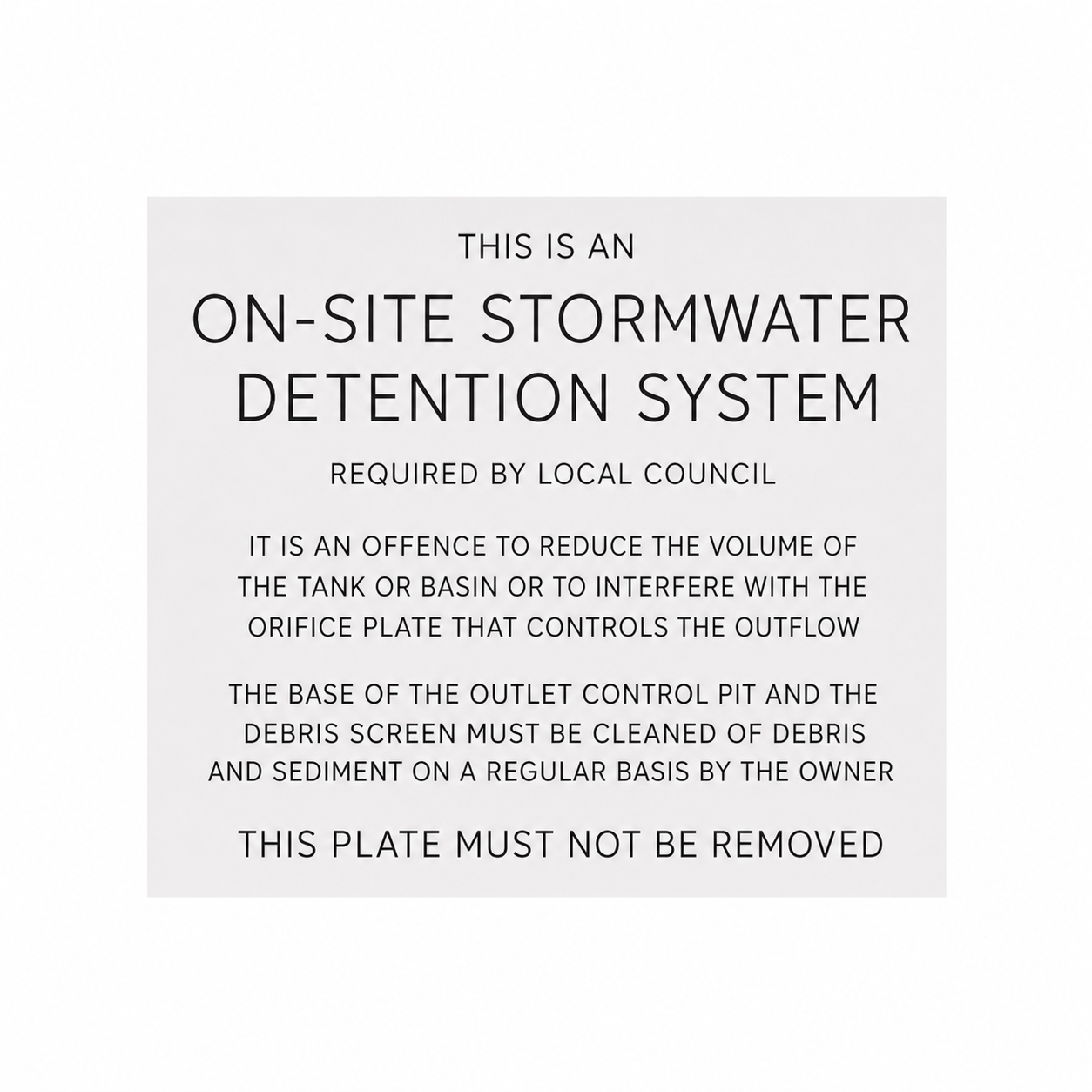 Stormwater Detention