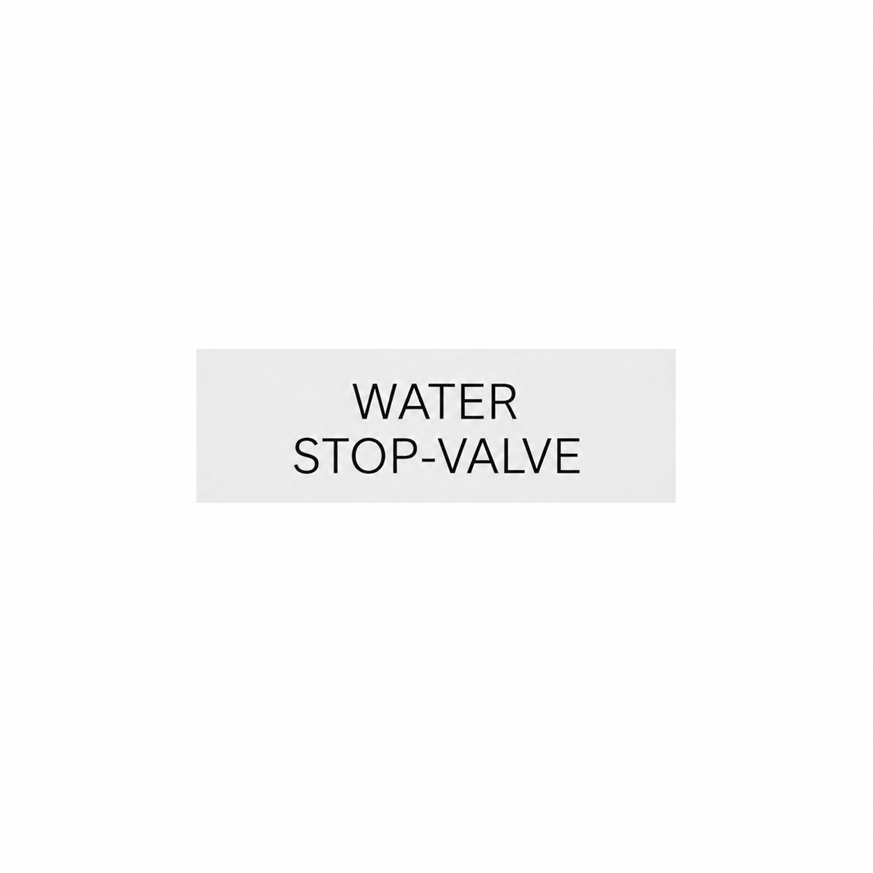 WATER STOP VALVE