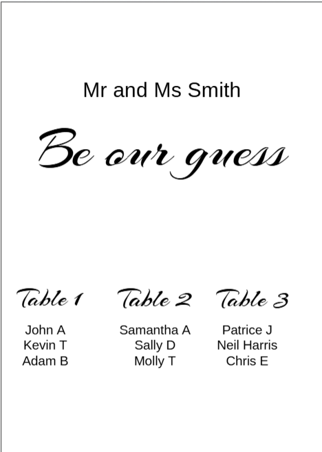 Wedding Signs